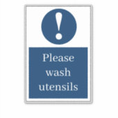 Sticker d'ustensiles de lavage (Devant)