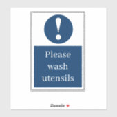 Sticker d'ustensiles de lavage (Feuille)