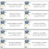 Sticker Dusty Blue Champagne Ivory Mariage Adresse d'hôte (Devant)
