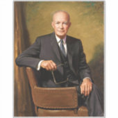 Sticker Dwight Eisenhower Président Portrait de la Maison  (Devant)