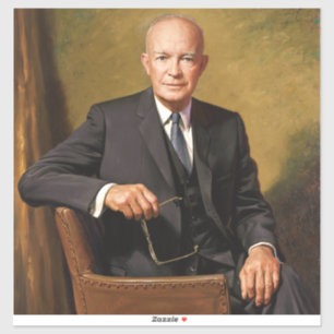 Sticker Dwight Eisenhower Président Portrait de la Maison 
