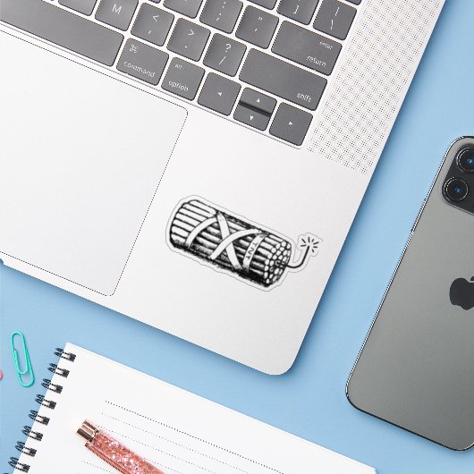 Sticker Dynamite (Ordinateur portable avec iPhone)
