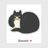 Sticker Dynastie Qing chinoise rétro Manchu noir Chat (Feuille)