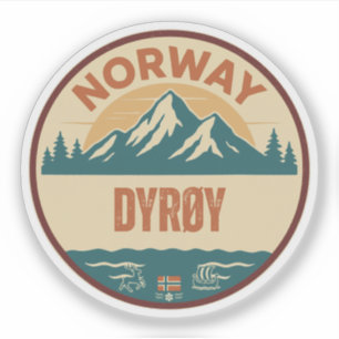 Sticker Dyrøy, Norvège Norvège