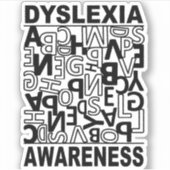 Sticker Dyslexie Sensibilisation Dyslexie Enseignants Étud (Devant)