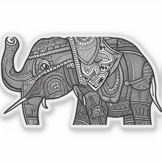 Sticker E.J. Eléphant Or Vinyle amovible (Devant)