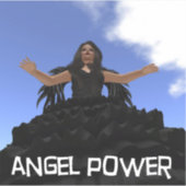 Sticker E.J. Gold Angel Power Vinyl (Devant)