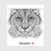 Sticker E.J. Gold Chat Face Vinyle amovible (Feuille)