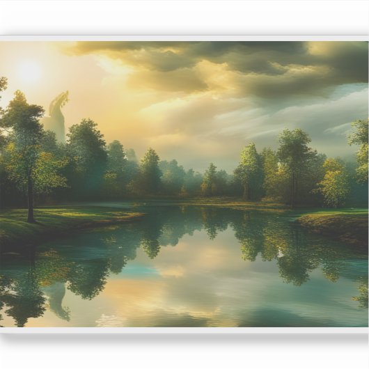 Sticker E.J. Gold Rustic Beauté dévoilée Vinyl amovible (Devant)