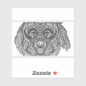 Sticker E.J. Porte Or Visage Vinyle amovible (Feuille)