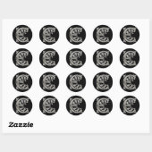 Sticker E rond initial en argent (Feuille)