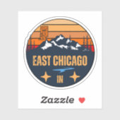 Sticker East Chicago, Indiana (Feuille)