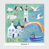 Sticker East Neuk Fife Coastal Path Scotland Art (Feuille)