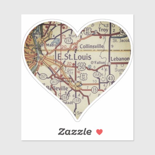 Sticker East St. Louis IL (Feuille)