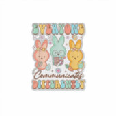 Sticker Easter Speech Therapy SLP Everyone Communicates Di (Devant)