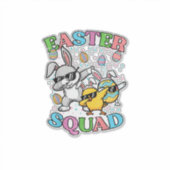 Sticker Easter Squad Bunny Egg Chick Dab Crew Matching Men (Devant)