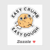 Sticker Easy Crumb Easy Dough Funky Cookie Pun (Feuille)
