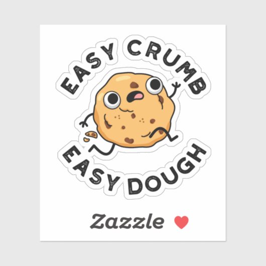 Sticker Easy Crumb Easy Dough Funky Cookie Pun (Feuille)