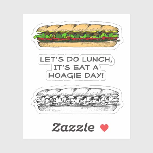Sticker Eat a Hoagie Day (Feuille)