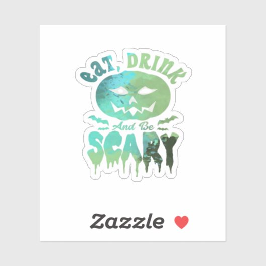 Sticker Eat Drink And Be Scary Halloween Light (Feuille)