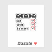 Sticker Eat Drink Be Scary Minimal Clean (Feuille)