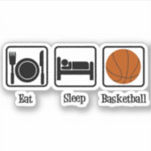 Sticker Eat Sleep Basketball (Devant)