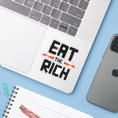 Sticker EAT the RICH (Ordinateur portable avec iPhone)