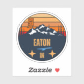 Sticker Eaton, Indiana (Feuille)