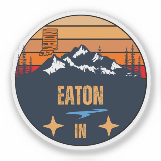 Sticker Eaton, Indiana (Devant)