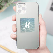 Sticker Eau des Caraïbes Bleu Abstrait Nature (Téléphone)