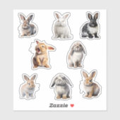 Sticker Eau lapin lapin Printemps de Pâques (Feuille)