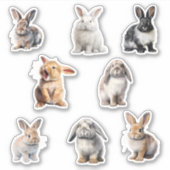 Sticker Eau lapin lapin Printemps de Pâques (Devant)