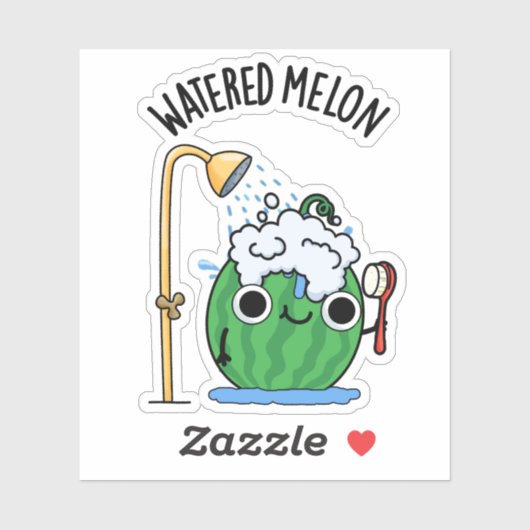 Sticker Eau Melon Funny Watermelon Pun (Feuille)