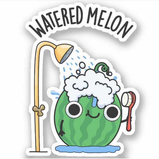 Sticker Eau Melon Funny Watermelon Pun (Devant)