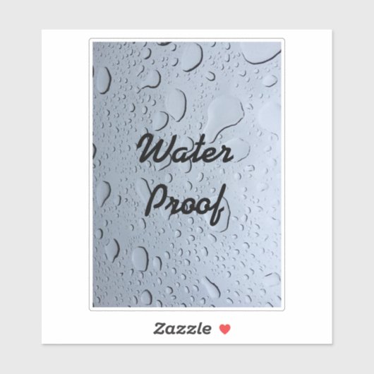 Sticker Eau Proof Drops Splash Gratuit Personnalisé Cool A (Feuille)