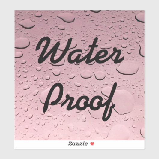 Sticker Eau Proof Splash Rose gratuit Gold Rose gouttes Co (Feuille)