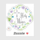 Sticker Eau sainte violette Rose (Feuille)