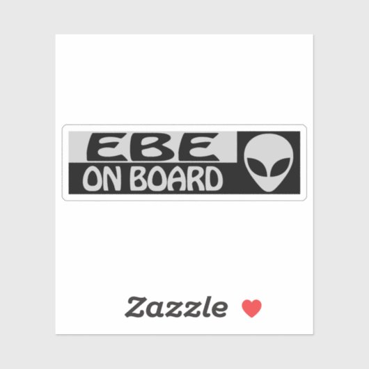STICKER EBE À BORD (Feuille)
