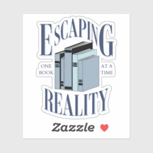 Sticker Echapper à la réalité livre livre design