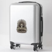 Sticker Échec et mat Roi Crâne Échecs Vintage (Sur valise)