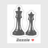 Sticker Échecs "Couple" King & Queen Stiple (Feuille)