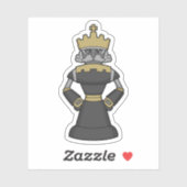 Sticker Échecs King Crown Chess (Feuille)