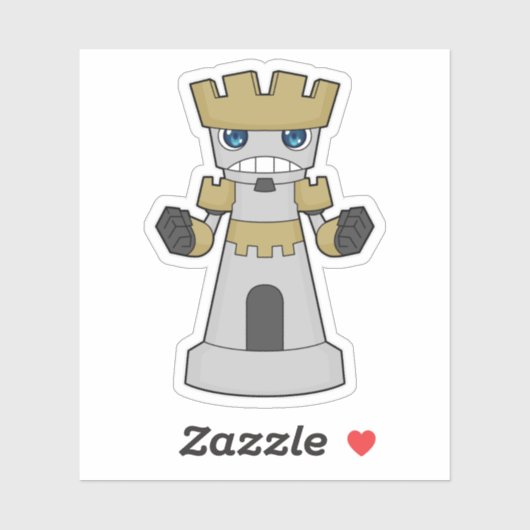 Sticker Échecs Pièce Rook Échecs (Feuille)