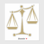 Sticker Échelles de justice - Classique du droit (Feuille)