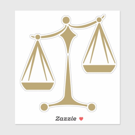 Sticker Échelles de justice - Classique du droit (Feuille)