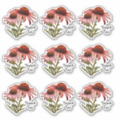 Sticker Echinacea violet Merci de confleur (Devant)