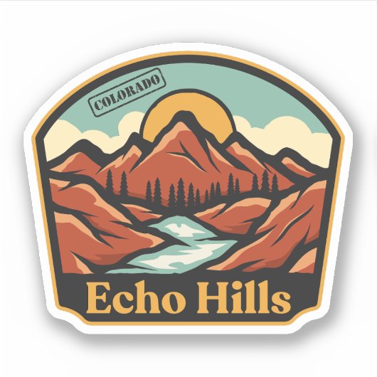 Sticker Echo Hills, Colorado (Devant)