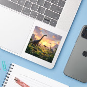 Sticker Échos du monde antique - Vinyle carré (Ordinateur portable avec iPhone)