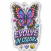 Sticker Éclaboussure de couleur vibrante (Devant)