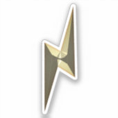 Sticker Éclair de tonnerre d'or moderne plaisir cool (Recto)